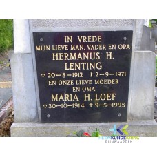 Grafstenen kerkhof Herwen Coll. HKR (214) H.H. Lenting & M.H.Loef